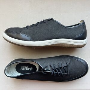 Umberto Raffini Brenda Black Leather & Fabric Sneakers Size EU 40 US 9.5 - 10